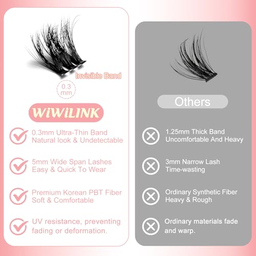 WiWiLINK Volume Bomb Fluffy Lash Clusters - 10-18mm 0.3mm