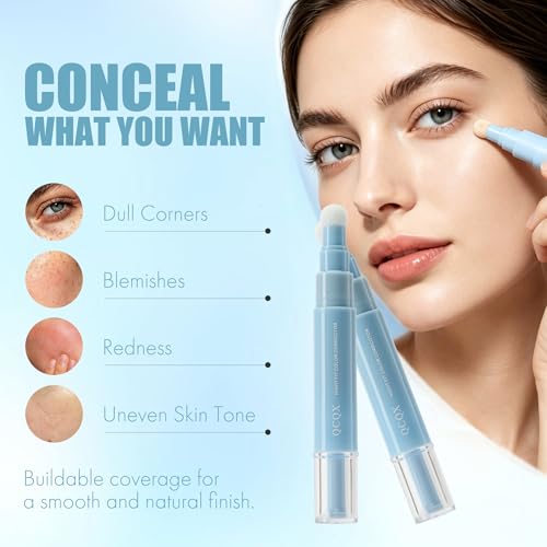 Dual-Effect Concealer Pen & Foundation - 24HR Long-Lasting Coverage