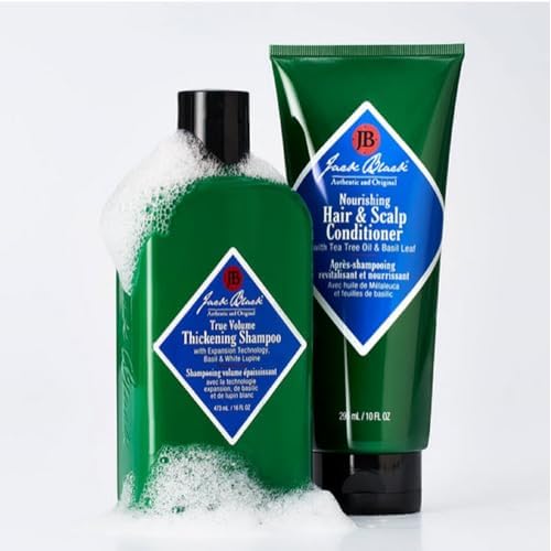 Jack Black True Volume Thickening Shampoo. ? Expansion Technology, Basil & White Lupine ? Thickening Hair Products for Men & Women, Sulfate-Free Hair Shampoo