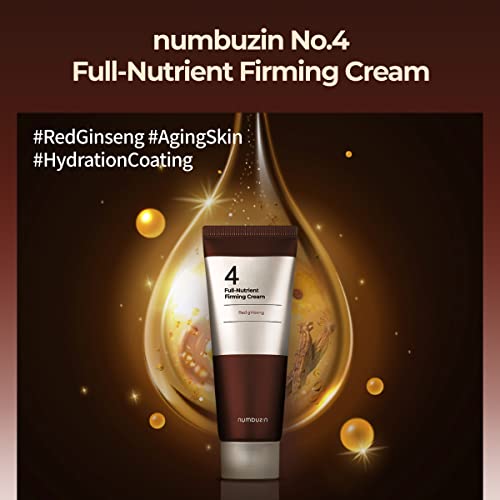 numbuzin No.4 Full-Nutrient Firming Cream 2.02oz/ 60ml | Highly Nutritious,Anti-wrinkle, Anti-aging, Elasticity, Red Ginseng