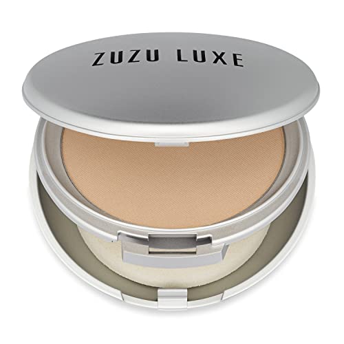 ZUZU LUXE Mineral Powder, Dual Powder Foundation, medium to full coverage, natural finish. Natural, Paraben Free, Vegan, Gluten-free, Cruelty-free, Non GMO, 32 oz. (Refill D-24)