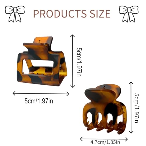 12-Piece Hair Claw Clips Set for Fine Hair | Strong Hold Matte