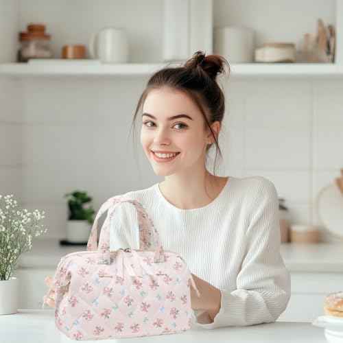 BTOOP Makeup Bags for Women, Quilted Makeup Bag Lightweight Wide-open Cosmetic Bag Large Toiletry Bags for Travel Essentials