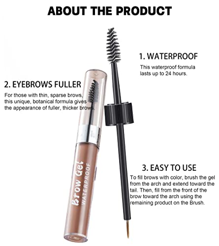 Waterproof Eyebrow Gel - 8 Colors, Long-Lasting & Smudgeproof