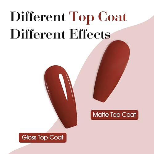 CANNI Burnt Umber Red Gel Nail Polish - High Gloss, Soak Off, 1Pcs