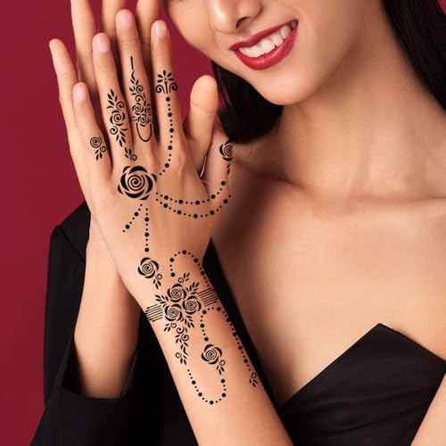Henna Tattoo Stencil Kit - 12 Large Sheets