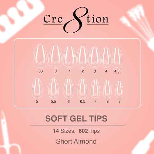 Cre8tion Extend Gel, Professional Soft Tips Adhesive Gel for Long-Lasting Nail Extensions, 0.5 Fl Oz