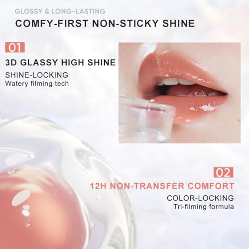 JUDYDOLL Ice Watery Lip Gloss - Moisturizing Liquid Lipstick #04