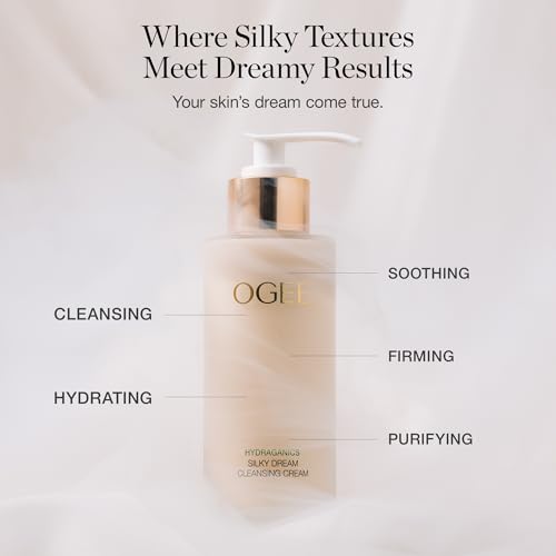 Ogee Silk Dream Facial Cleanser Cream - Certified Organic Daily Face Cleanser - Effectively Cleanses, Hydrates & Moisturizes with Bioactive Peptides - Travel Size (1 oz | 30mL)