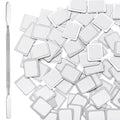 Sumind 101 Pack Metal Makeup Palette Stickers with Depotting Tool