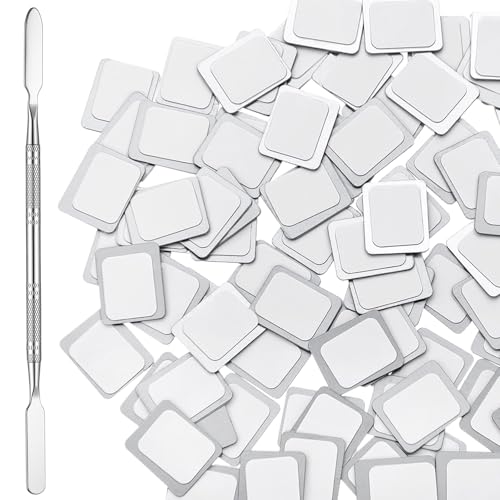 Sumind 101 Pack Metal Makeup Palette Stickers with Depotting Tool