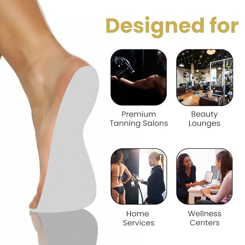 150 Pairs Premium Feet Pads for Spray Tanning ? Disposable Spray Tan Feet Pads ? Hygienic and Easy-to-Use Foot Protectors Designed for Salons and Mobile Spray Tanning Professionals