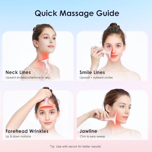 Facial Neck Massager with Heat & Vibration - USB Rechargeable