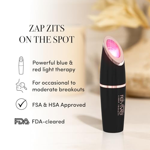 reVive Spot Acne LED Light Therapy Wand - Red & Blue