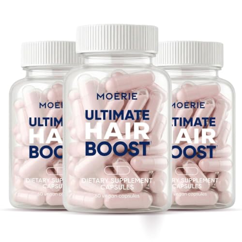 Moerie Hair Boost Supplements with Biotin & Minerals - 180 Capsules