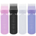 ELANE 4 Pack Root Comb Applicator Bottle for Hair Oil & Dye