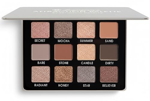Lamora Attraction Eyeshadow Palette - 12 Brown Shades