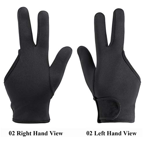 FALETO 3-Finger Heat Resistant Styling Gloves for Curling Wand & Flat Iron