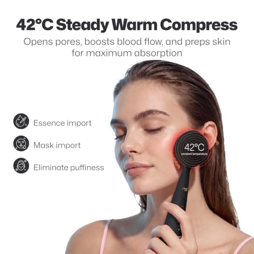 PRITECH Facial Cleansing Brush with Heat & Vibration | Rechargeable