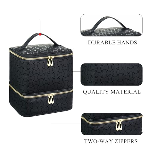 Professional Nail Polish Organizer Case Holds 30 Bottles & Nail Light