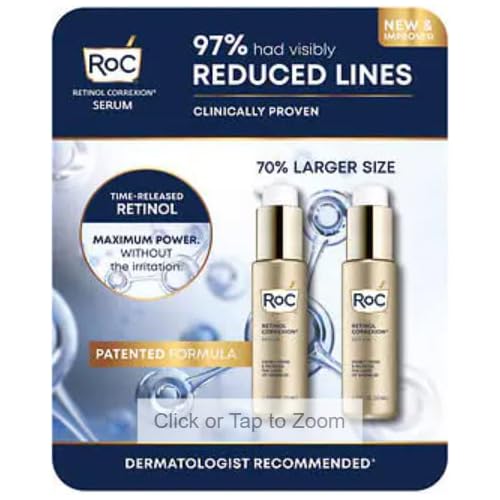 Roc retinol correxion serum - firms & reduces of wrinkles 1.7 fl oz, 2 Pack