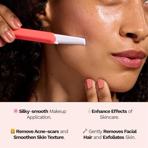 Dermaplaning Kit for Women with Hair Identifier Spray & Razor - Facial Exfoliation System