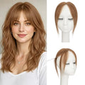Clip-In Curtain Bangs | 100% Human Hair | Light Brown #06