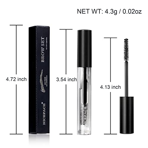3-Piece Clear Eyebrow Gel Set - Waterproof Brow Styling Kit
