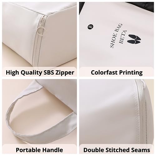 Waterproof Shoe Storage Bags with Zipper, 2 Pack Travel Organizer