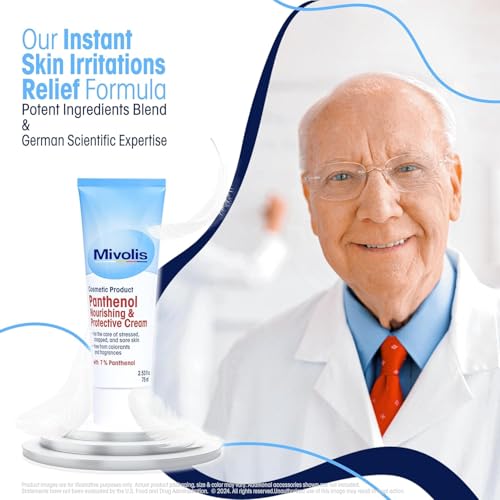 High Concentration 7% Panthenol B5 Multi Healing Ointment & Soothing Cream for Dry, Irritated Skin, Sunburn & Rash Relief, Baby Safe, Fragrance-Free.