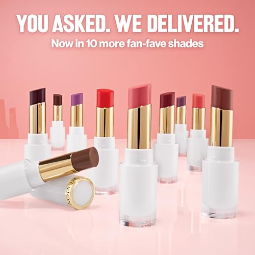 REVLON Super Lustrous Glass Shine Balm, Hydrating Tinted Lip Balm with Hyaluronic Acid, Aloe & Rose Quartz, Dark Mauve Lipstick, NEW Shade, 014 Glistening Purple, 0.11 oz