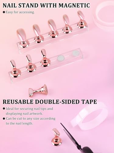 YOOVR Nail Art Design Tools Set with Nail Stand & Brushes