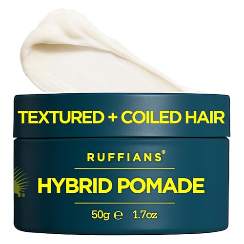 Ruffians Hybrid Pomade for Textured Hair, Mid Hold High Shine