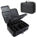 Travel Makeup Bag Makeup Cosmetic Train Case Organizer Portable Storage Bag with Adjustable Dividers for Cosmetics Makeup Brushes Toiletry Jewelry Black Medium