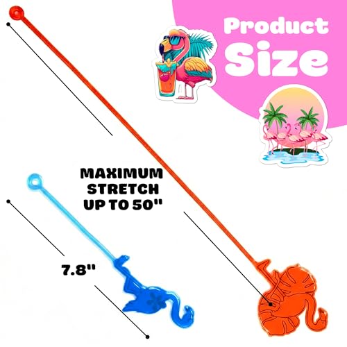 48pc Flamingo Party Favors Set with Stick Hands & Tattoos