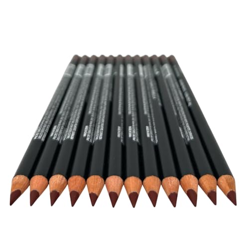 12-Piece Wooden Lip Liner Pencil Set, Long-Lasting