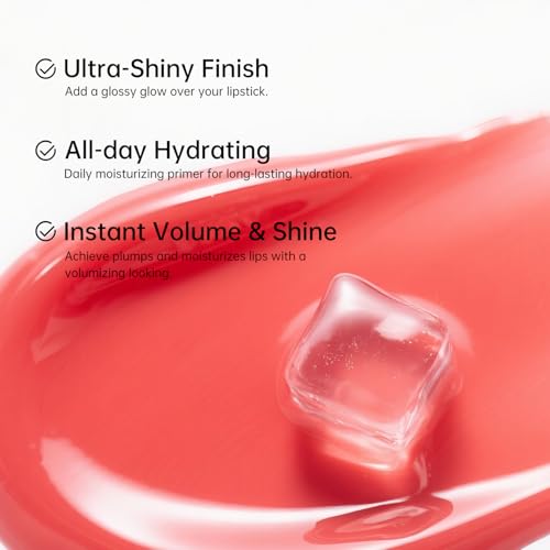 CATKIN Lip Plumper Gloss - Hydrating Tinted Lip Serum with Hyaluronic Acid, Non-Sticky, 0.12 Fl Oz - C05 Chocolate Amber