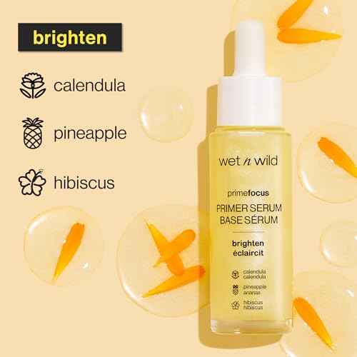 wet n wild Prime Focus Primer Serum for Face, Hydrating for Dry Skin, Makeup Primer Serum
