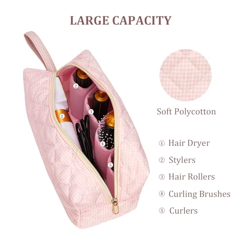 Travel Hair Tool Bag for Dyson Airwrap - Plaid Organizer Case