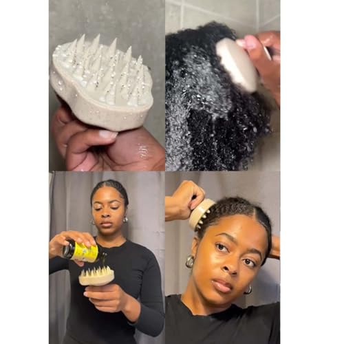 Cricket Scalp Massage and Shampoo Brush, Scalp Care, Scrub, Exfoliate, at Home, Salon, Beige