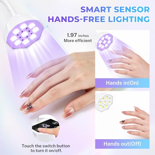 YSC Cordless 27W UV Nail Lamp with Smart Sensor & 4 Timers