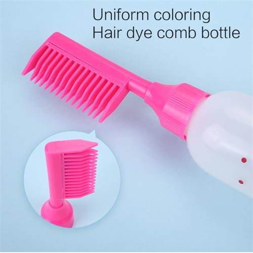 Hair Dye Comb Bottle with Applicator - Professional Salon Tool