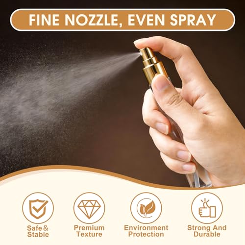 Mini Glass Spray Bottle 50pcs 10ml Clear Spray Bottle Empty, Fine Mist Refillable Mini Perfume Spray Bottle, Perfume Atomizer, Travel Spray Bottle For Hair, Small Empty Sample Containers Portable