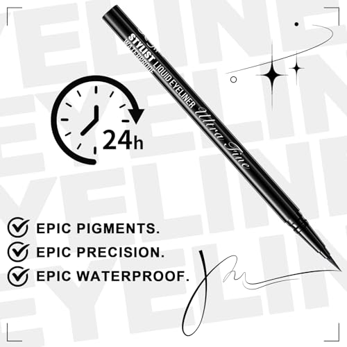 MARIA AYORA Waterproof Liquid Eyeliner - 16HR Long Lasting (Pack of 3)