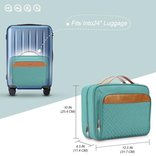 COOSKY Travel Hanging Toiletry Bag - Waterproof Makeup Organizer, Blue
