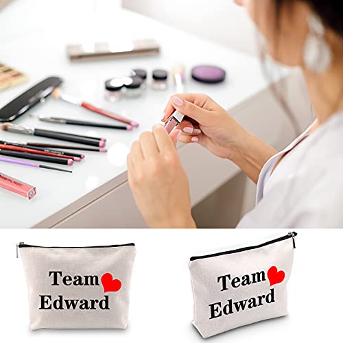 BLUPARK Vampire Lover Gift Team Edward Cosmetic Bag Fans Gift Birthday Gift for Her (Team Edward)