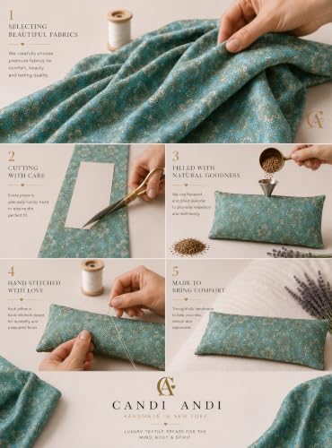 Lavender Scented Flaxseed Eye Pillow for Yoga & Therapy - Satin Velvet