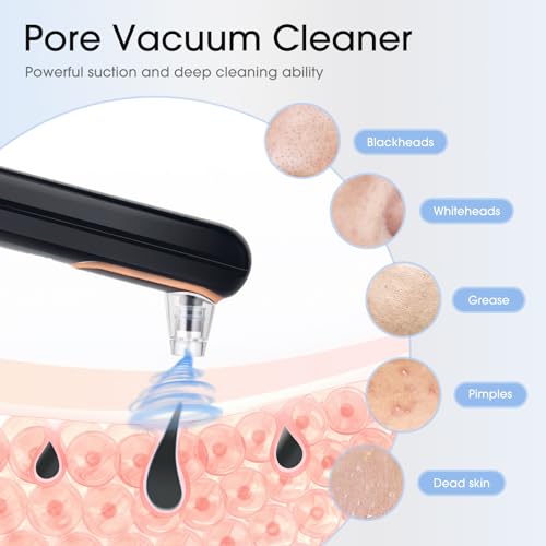 Yccu Blackhead Remover Vacuum Pore Extractor - 4 Modes, 5 Heads, USB Rechargeable