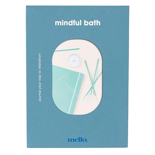 Mello Mindful Bath | Relaxation Gifts for Women & Self Care Gifts For Women | Waterproof Journal & Incense Sticks | Self Care Journal & Incense Holder | Get Well Gifts For Women & Appreciation Gifts