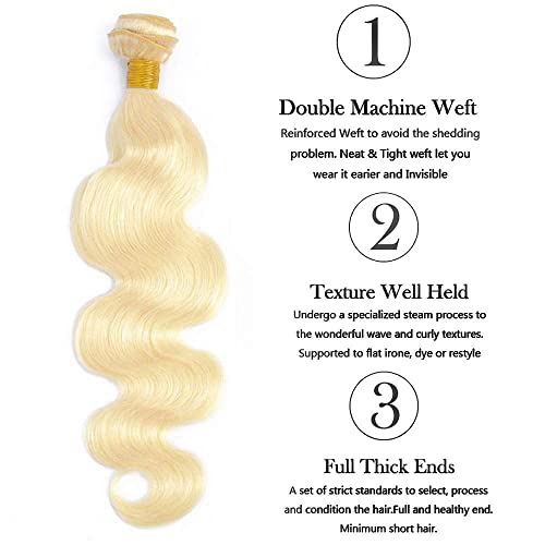 613 Blonde Body Wave Hair Bundles 32 inch (2-Pack)